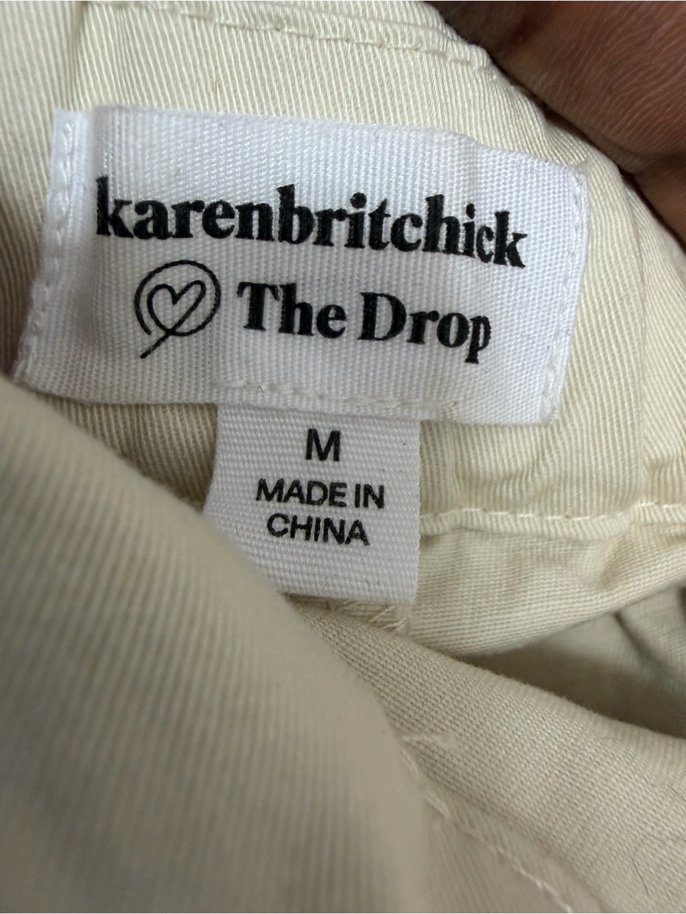 The Drop Karen Britchick Cargo Joggers in cream - Picture 8 of 9